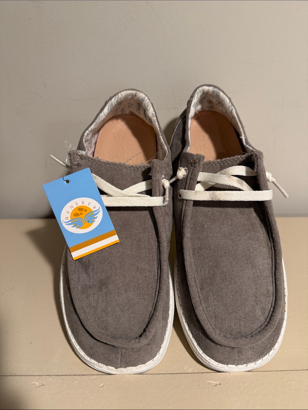 Casual Canvas Men’s Moccasin Sneakers - Gray